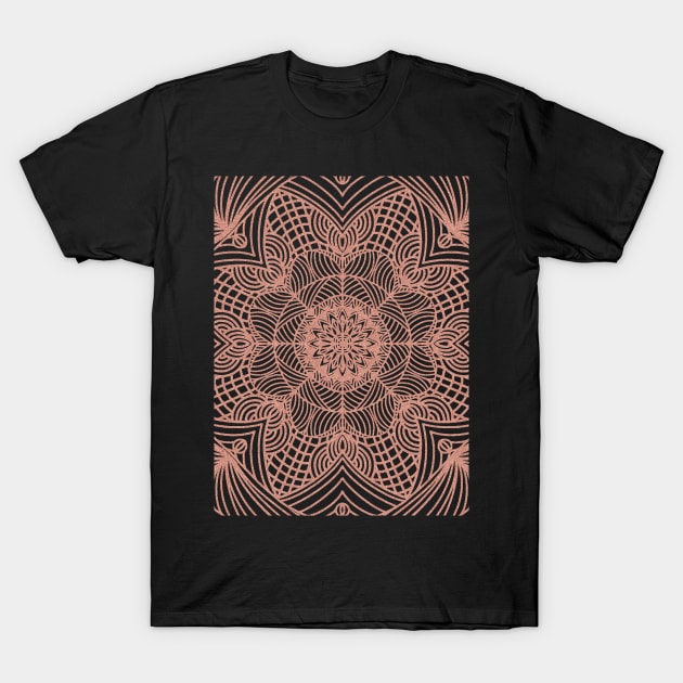 Rose Glitter Mandala T-Shirt by Magic Moon